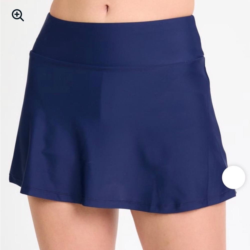 NWT Calypsa Navy Blue Swim Skort